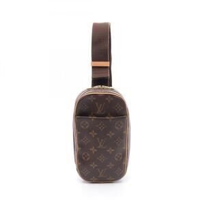 LOUIS VUITTON Brown Monogram Leather Pochette Hobo Bag